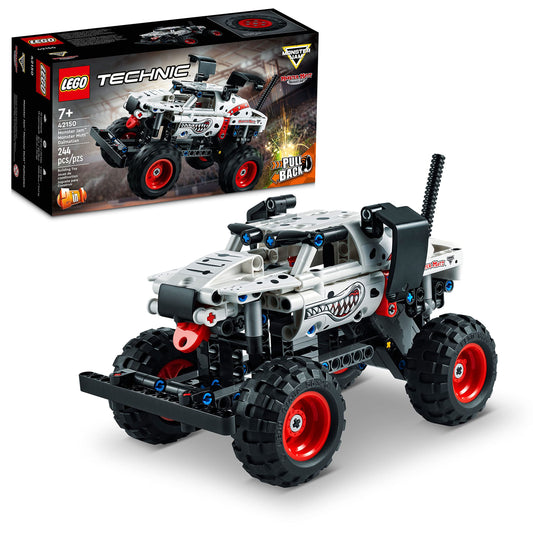 LEGO Technic Monster Jam Monster Mutt Dalmatian pull-back action in motion for fast races
