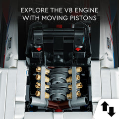 LEGO Technic NASCAR Camaro ZL1 steering mechanism for realistic handling