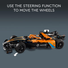 LEGO Technic NEOM McLaren race car detailing reveals engineering realism.