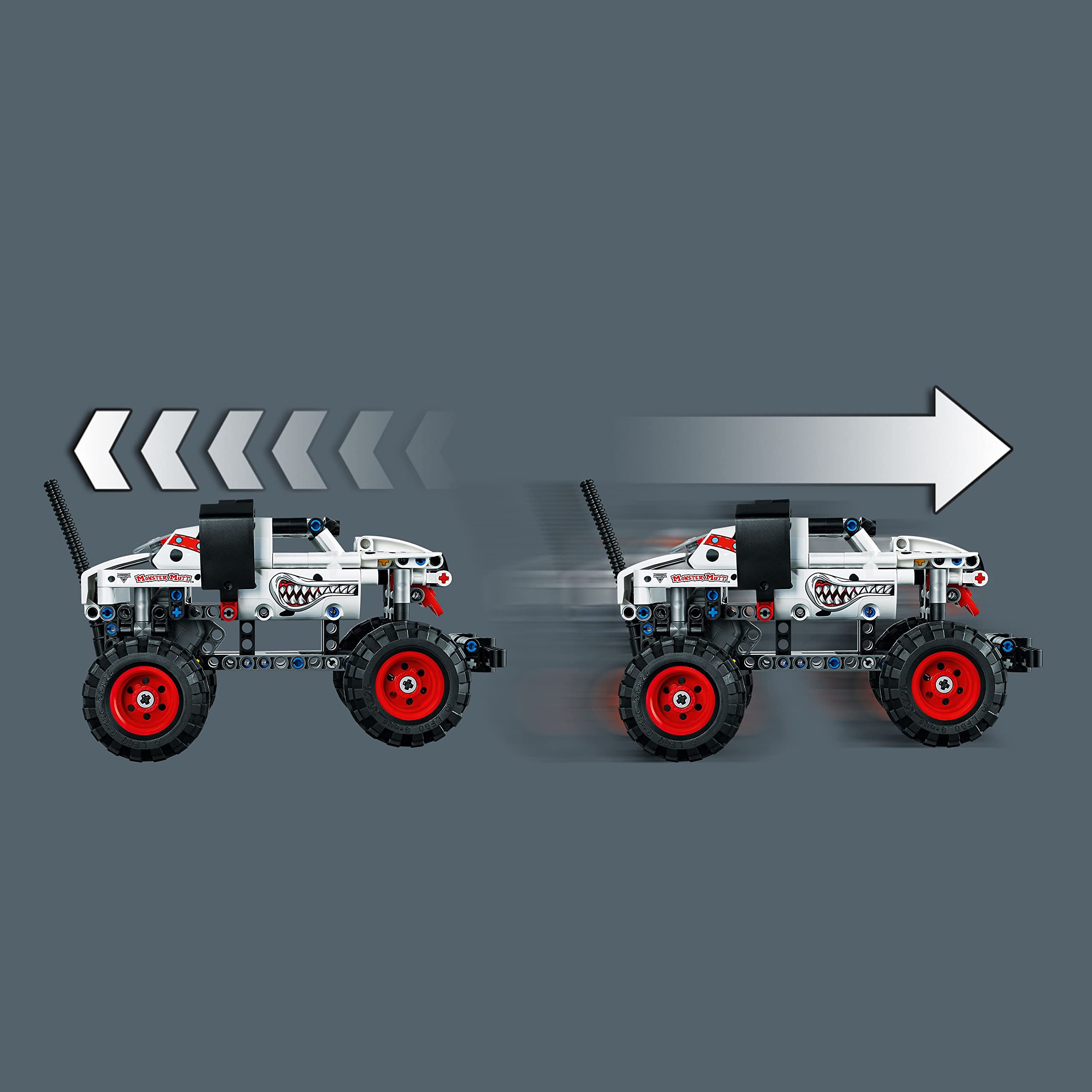 Rugged off-road graphics highlighting realistic Monster Jam styling