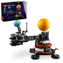 LEGO Technic Planet Earth and Moon in Orbit model highlights interactive orbital concepts for curious young builders.