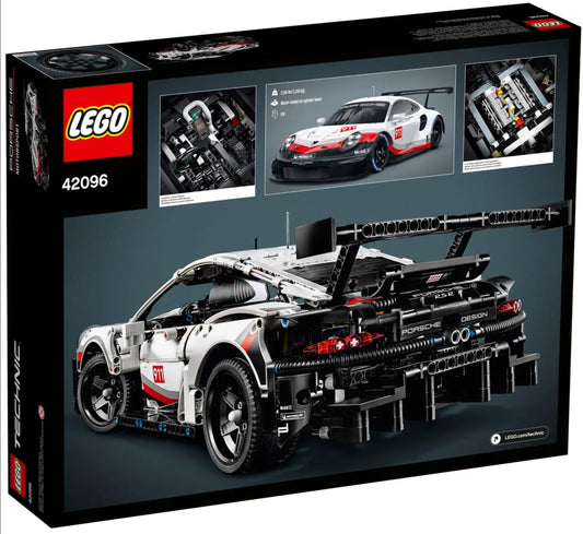 LEGO Technic Porsche 911 RSR rear diffuser and swan neck wing accents