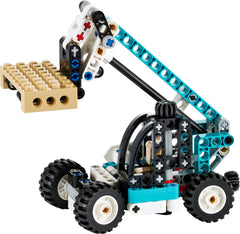 LEGO Technic Telehandler 42133 steering detail offers realistic control during builds.