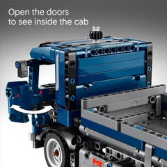 LEGO Technic tipping dump truck dump mechanism in action, great for pretend site tasks