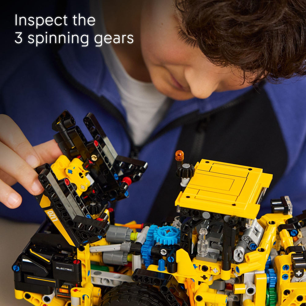 LEGO Technic Volvo L120 Electric Wheel Loader charging station for pretend power-ups