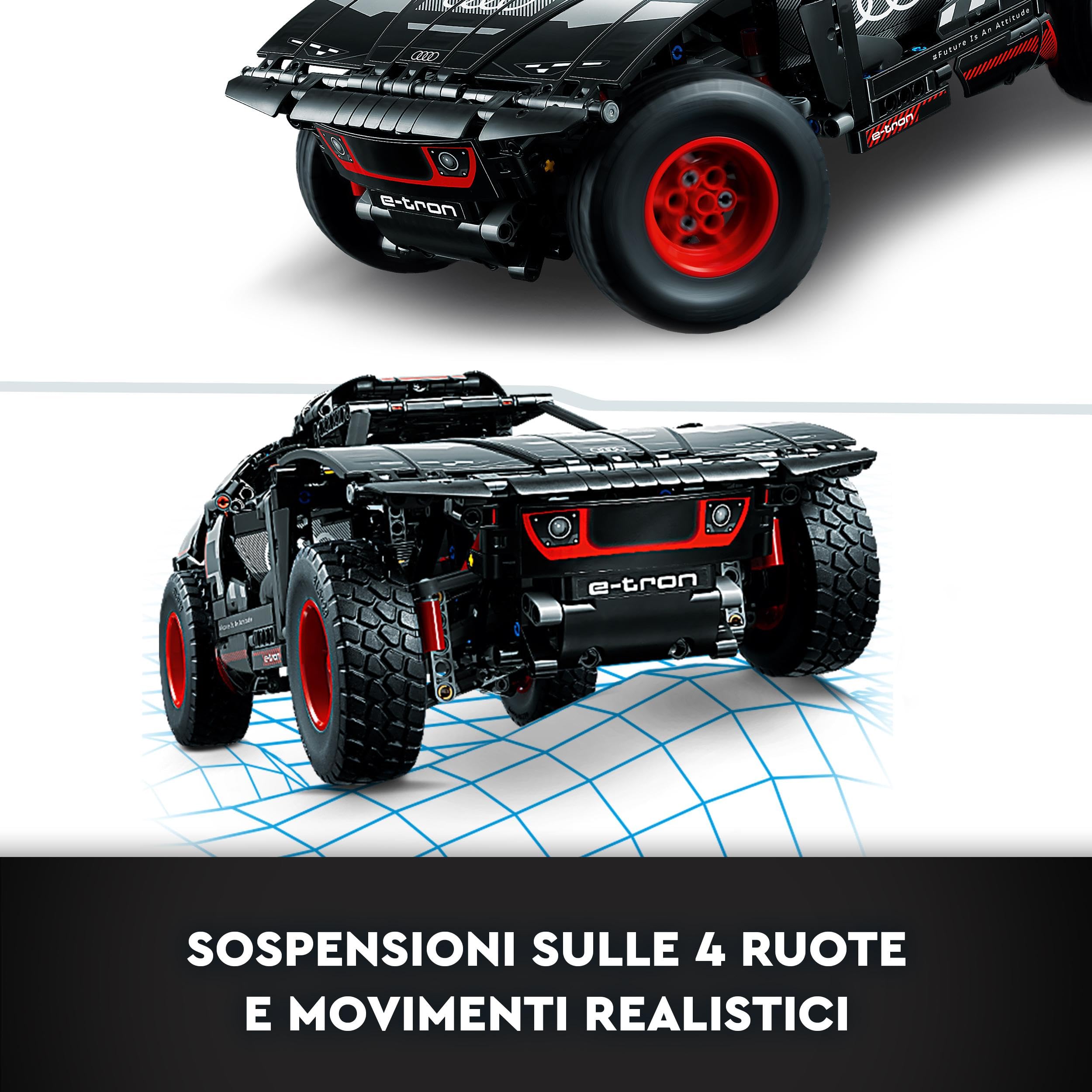LEGO Technic Audi RS Q e-tron 42160 new Technic wheel showcases authentic wheel design
