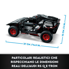 LEGO Technic Audi RS Q e-tron 42160 suspension close-up for authentic handling realism