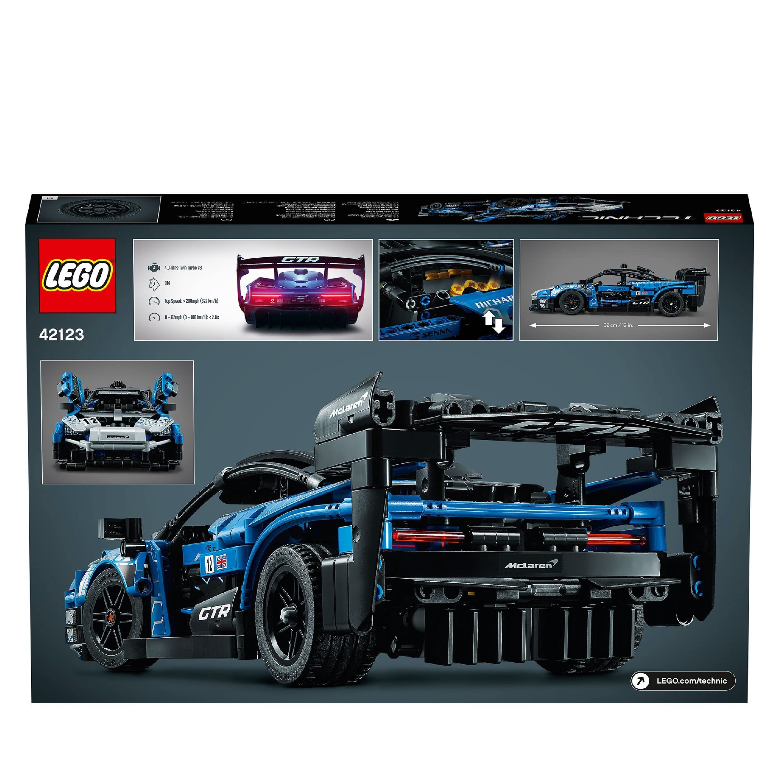 LEGO Technic McLaren Senna GTR 42123 instruction booklet and building steps