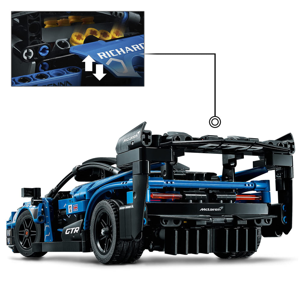 LEGO Technic McLaren Senna GTR 42123 side profile highlights scale and design