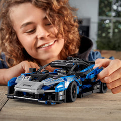LEGO Technic McLaren Senna GTR 42123 wheel assembly demonstrates steering