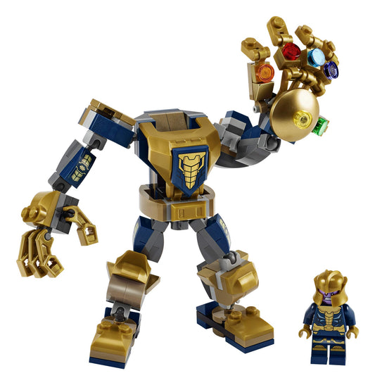 LEGO Thanos Mech breastplate detail highlights iconic armor for display and storytelling.