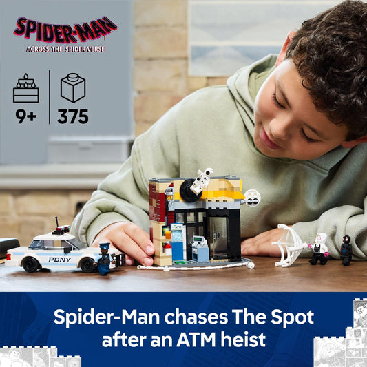 LEGO Marvel Spider-Verse The Spot minifigure for mischievous chase scenes.