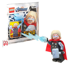 LEGO Thor figure with Mjolnir hammer for imaginative play and display