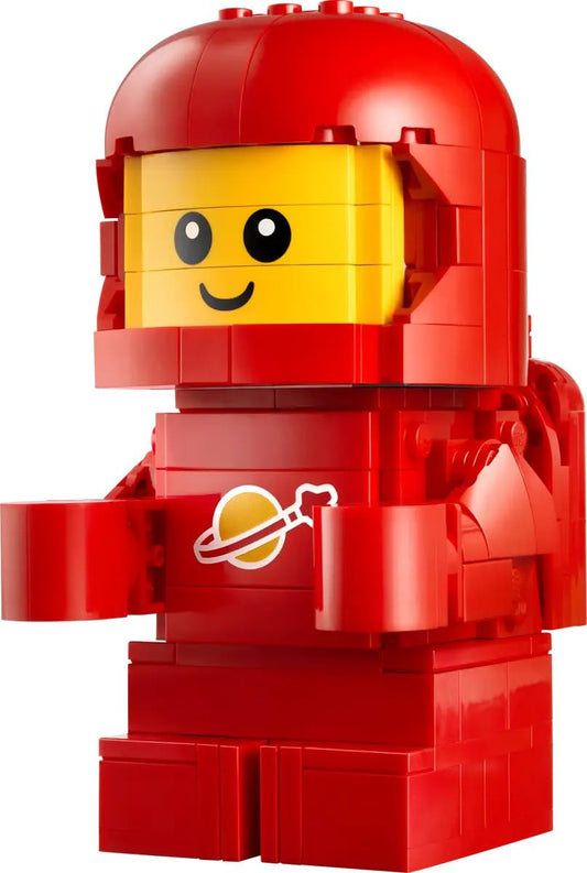 LEGO Up-Scaled Baby Astronaut 40767 smiling-face showcases friendly display for desk or shelf.