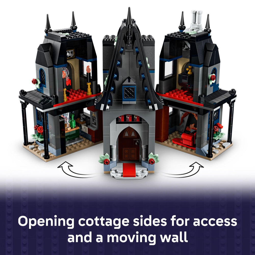 LEGO Wednesday cottage living room and seance room invite mystery-solving play moments.
