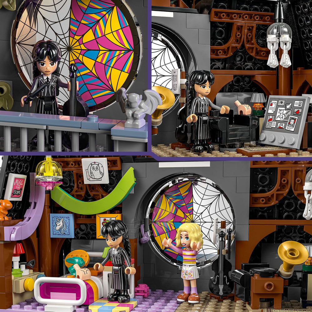 LEGO Wednesday hidden drawers reveal secret storage during play