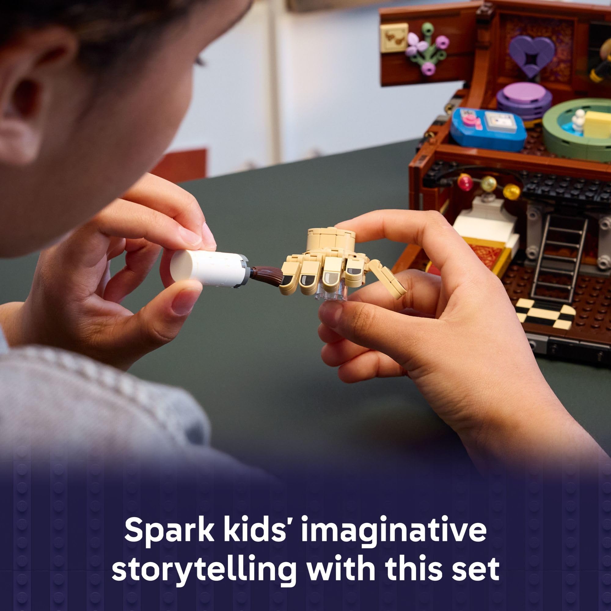 LEGO Wednesday Thing working shower mechanism offers interactive pretend play delight.