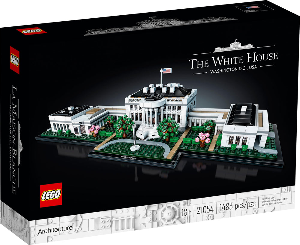 LEGO White House executive residence and wings with connecting colonnades