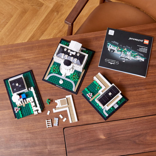 LEGO White House neoclassical detail ideal for desk display and design study
