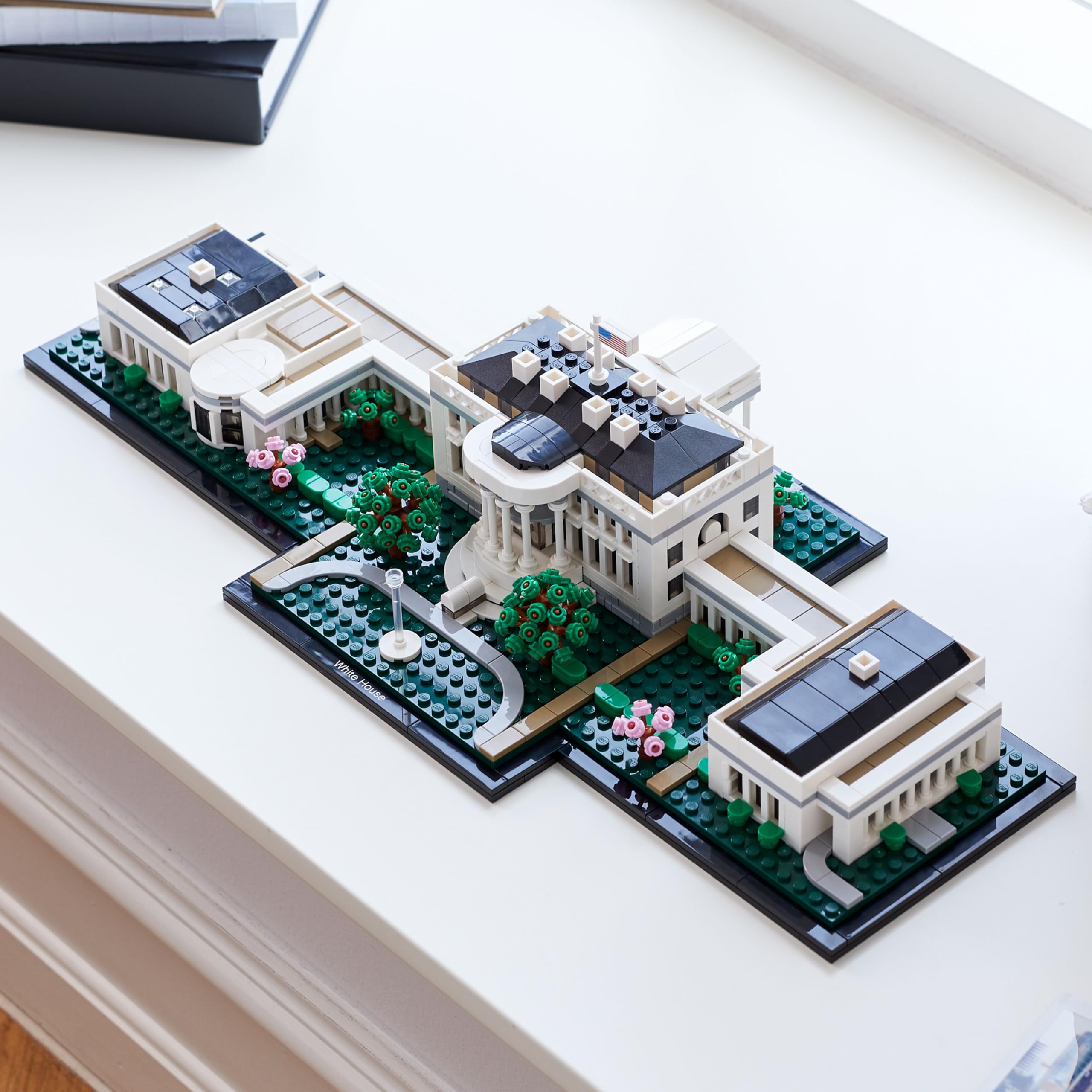 LEGO White House 21054 three-section model for detailed inspection
