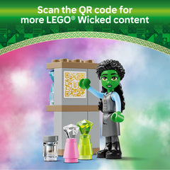 LEGO Wicked book stand supports library‑style play and study‑time adventures.