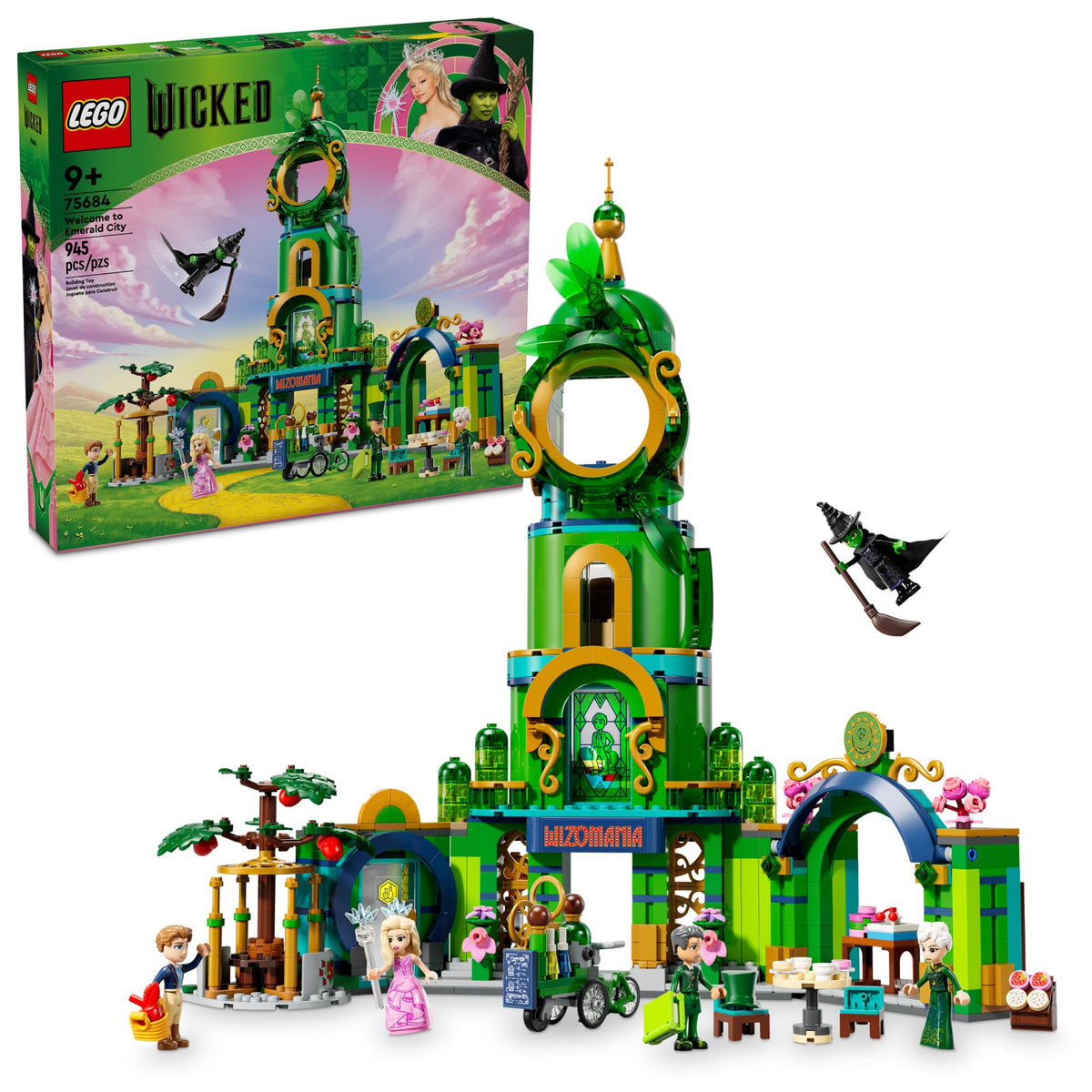 LEGO Wicked Emerald City tower assembly supports imaginative storytelling and display