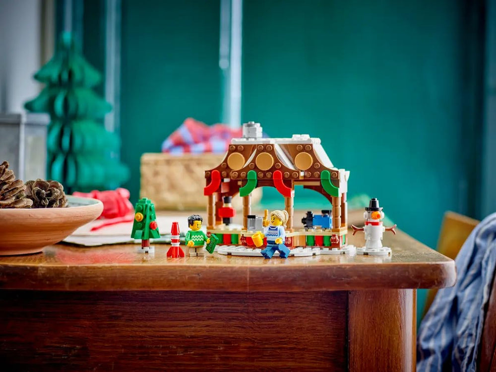 LEGO Winter Market Stall minifigures in Christmas sweaters boost storytelling moments.
