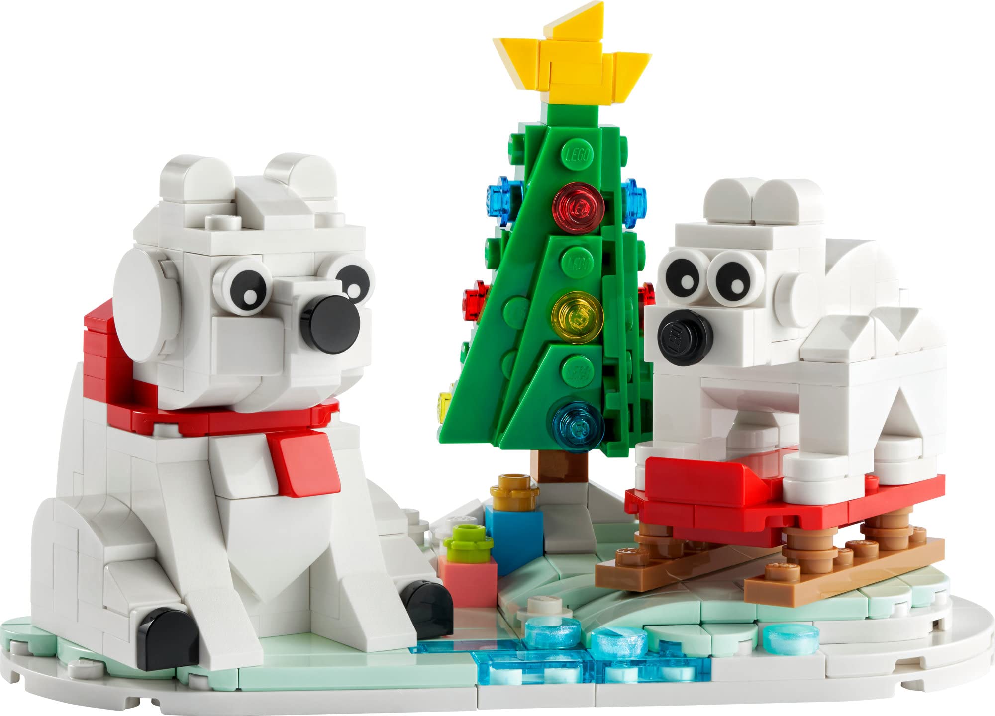 LEGO Wintertime Polar Bears 40571: compact display piece for tabletops and seasonal shelves.