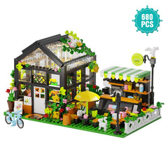 LEGPS YYDS City Street Flower Shop building sparks imaginative urban garden scenes