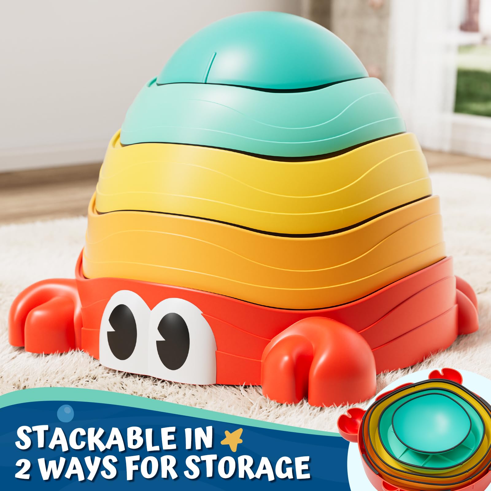 Lehoo Castle ages-18-months-plus stones perfect for early exploration and gross motor fun.