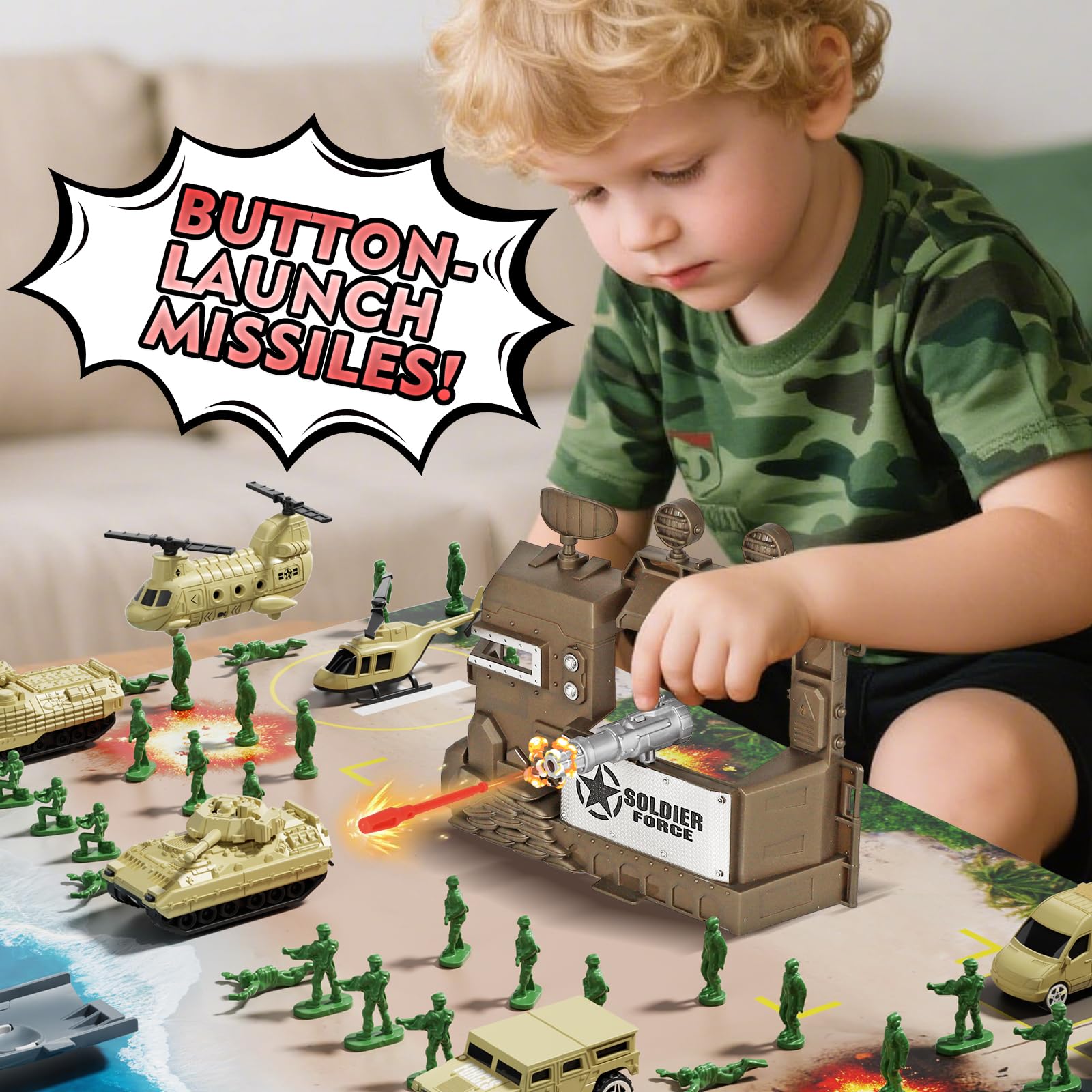 Lehoo Castle army vehicles and equipment for dynamic pretend warfare adventures