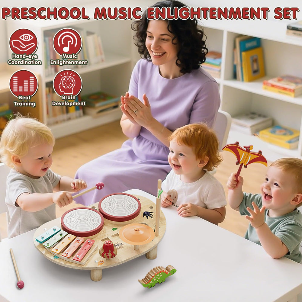 Lehoo Castle xylophone offers bright tones for early musical exploration.