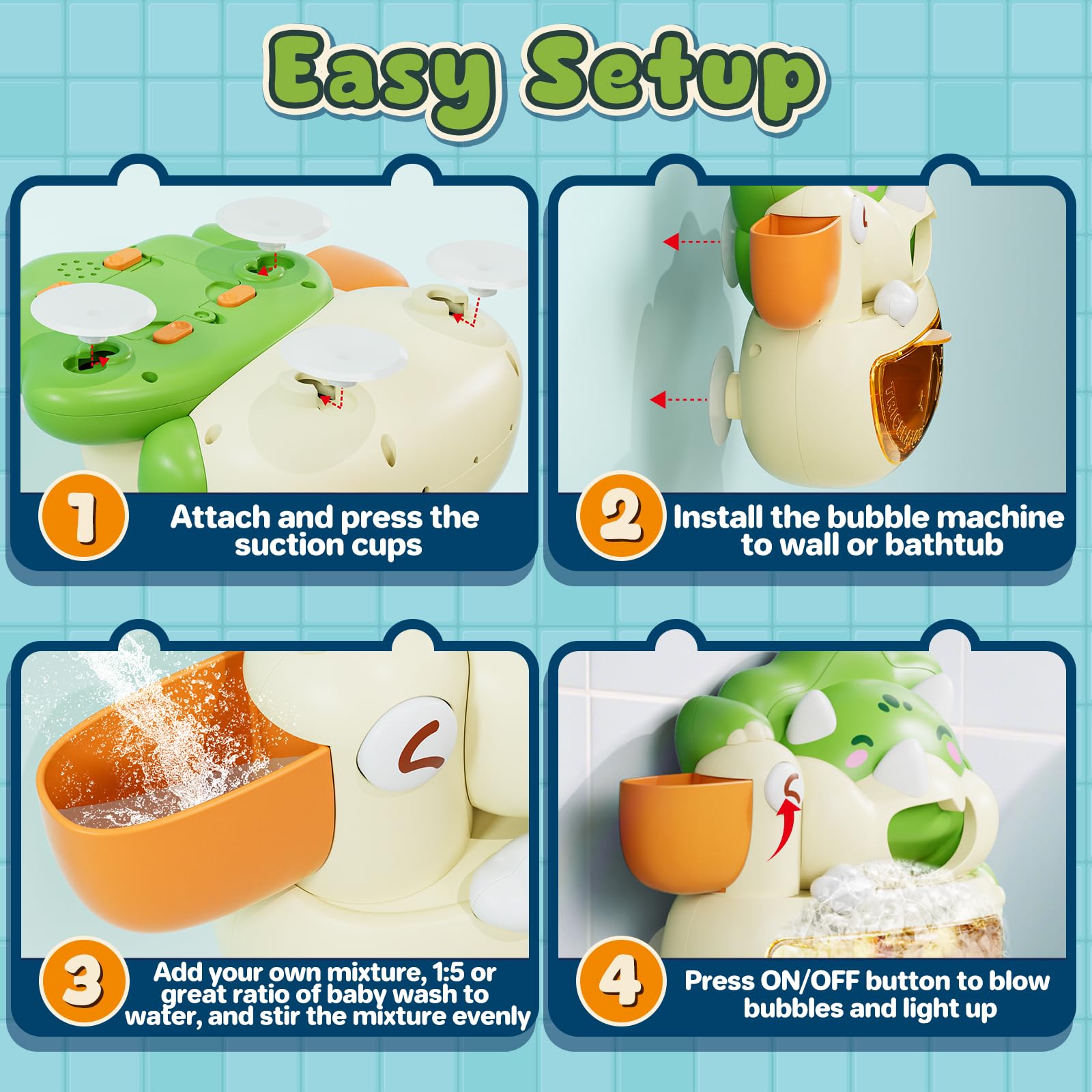 Compact size keeps the toy within easy reach on tub edge.