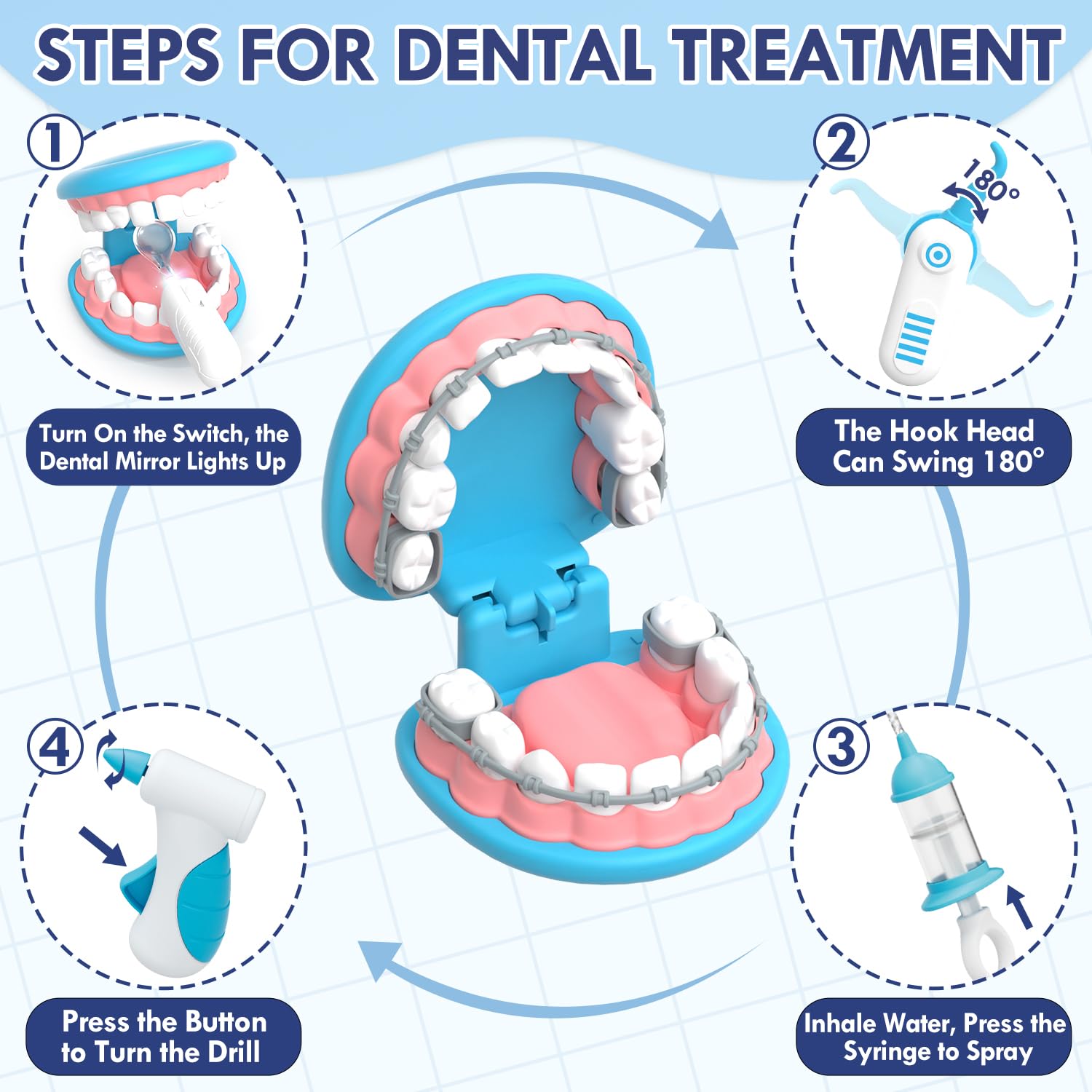 Lehoo Castle braces and aligners toy for braces fitting play