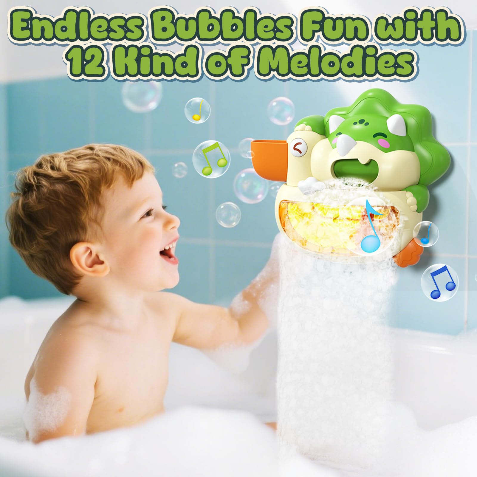 Bubble pours from the duck beak design, enabling quick setup and foam.