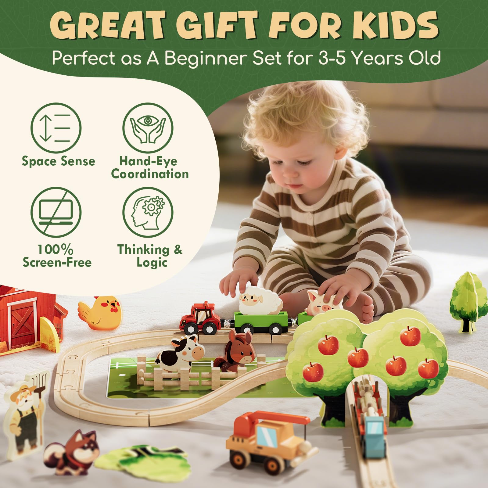 Lehoo Castle colorful wooden fish pieces enhance interactive play ideas.