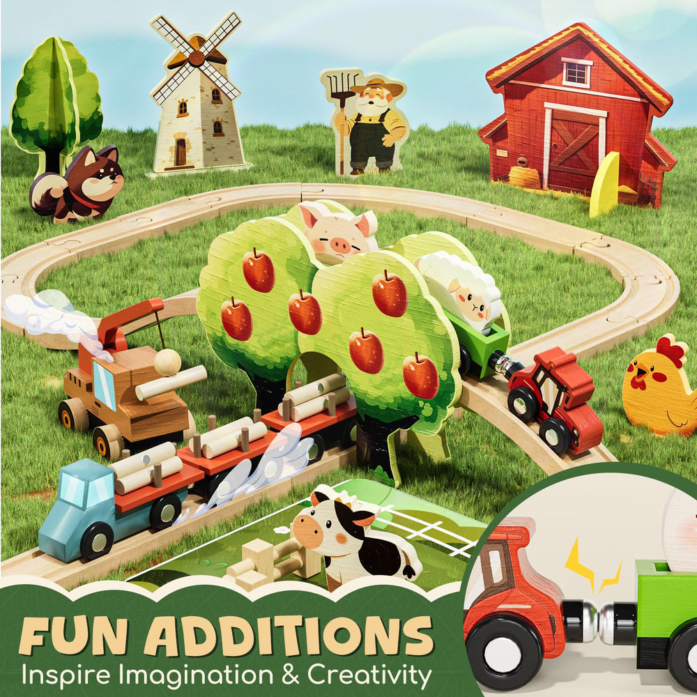 Lehoo Castle compatible with major wooden track brands expands play options.