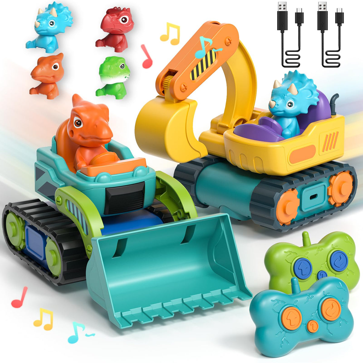 Lehoo Castle RC car set front view, toddler-friendly racing and exploration.