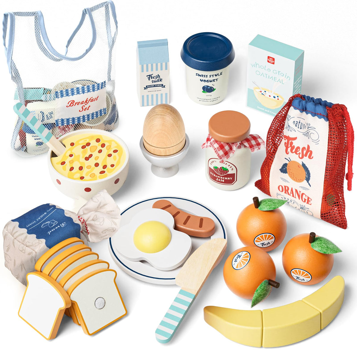 Lehoo Castle wooden cutting apple for imaginative pretend play and healthy habits