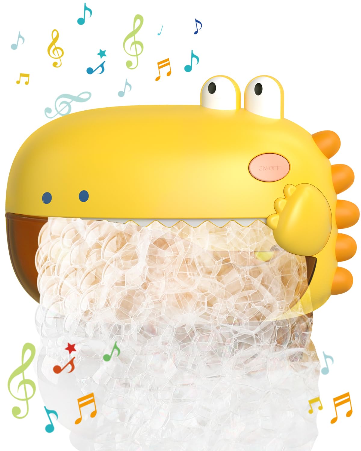 Lehoo Castle dinosaur bath bubble machine creates endless bubbles for joyful bath time