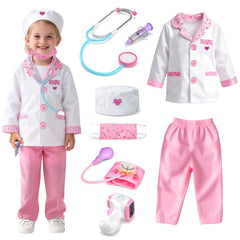 Lehoo Castle doctor costume jacket for kids, soft and breathable for pretend play
