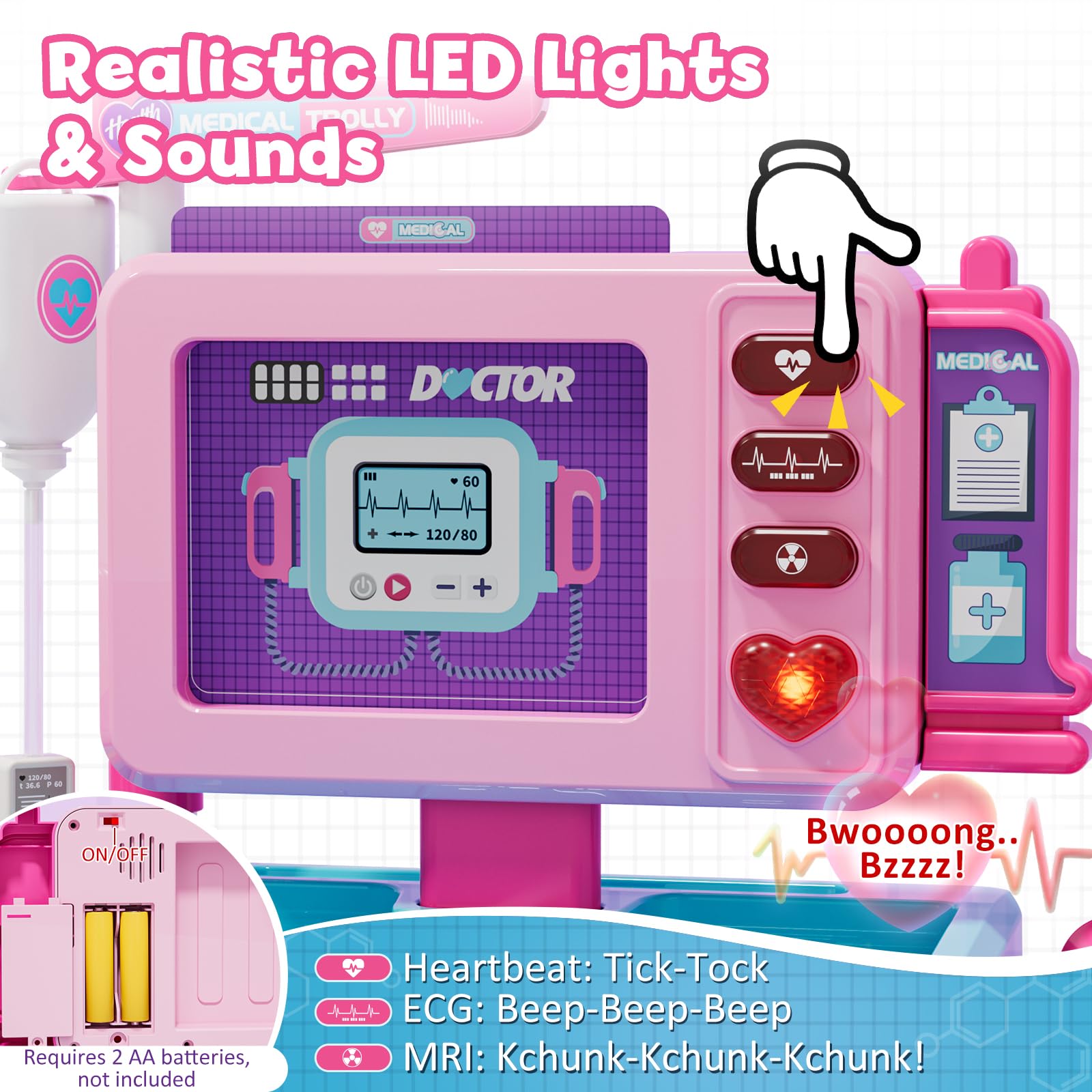 Lehoo Castle pediatric stethoscope play inspires realistic role-play
