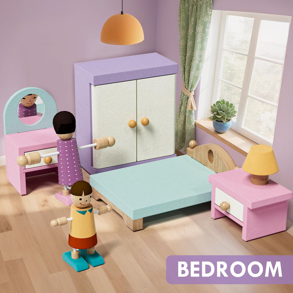 Lehoo Castle nursery area with soft tones and safe wooden details.
