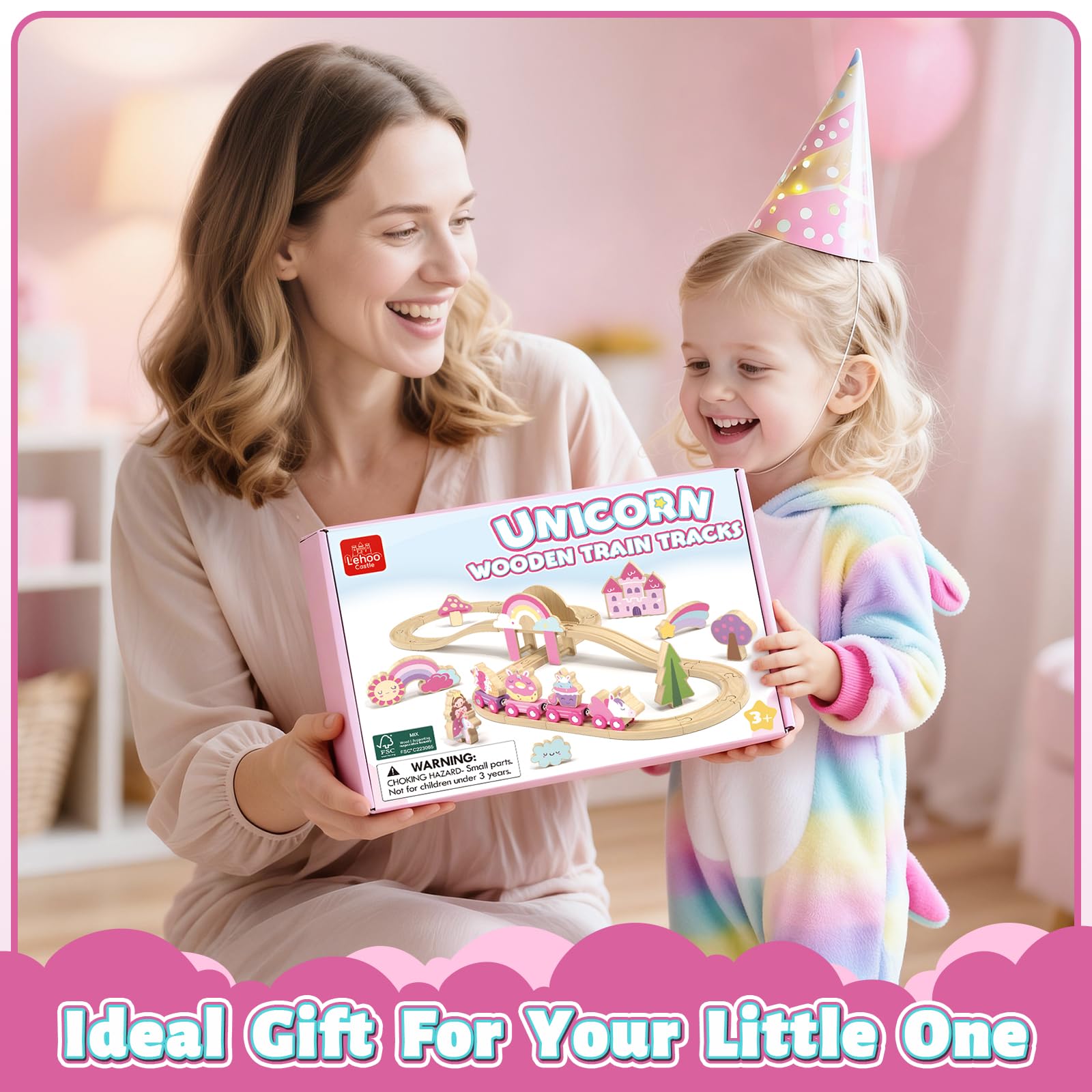 Lehoo Castle expandable pink track enables endless layout options