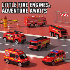 Lehoo Castle fire truck storage garage neatly stores vehicles after play.