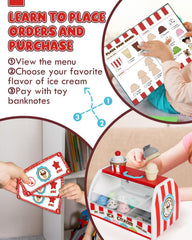 Lehoo Castle flavors display supports scooping, stacking, and creative dessert crafting.