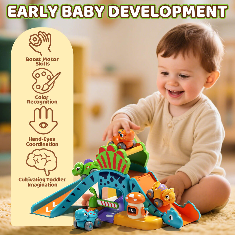 Lehoo Castle four mini push cars for endless toddler racing fun
