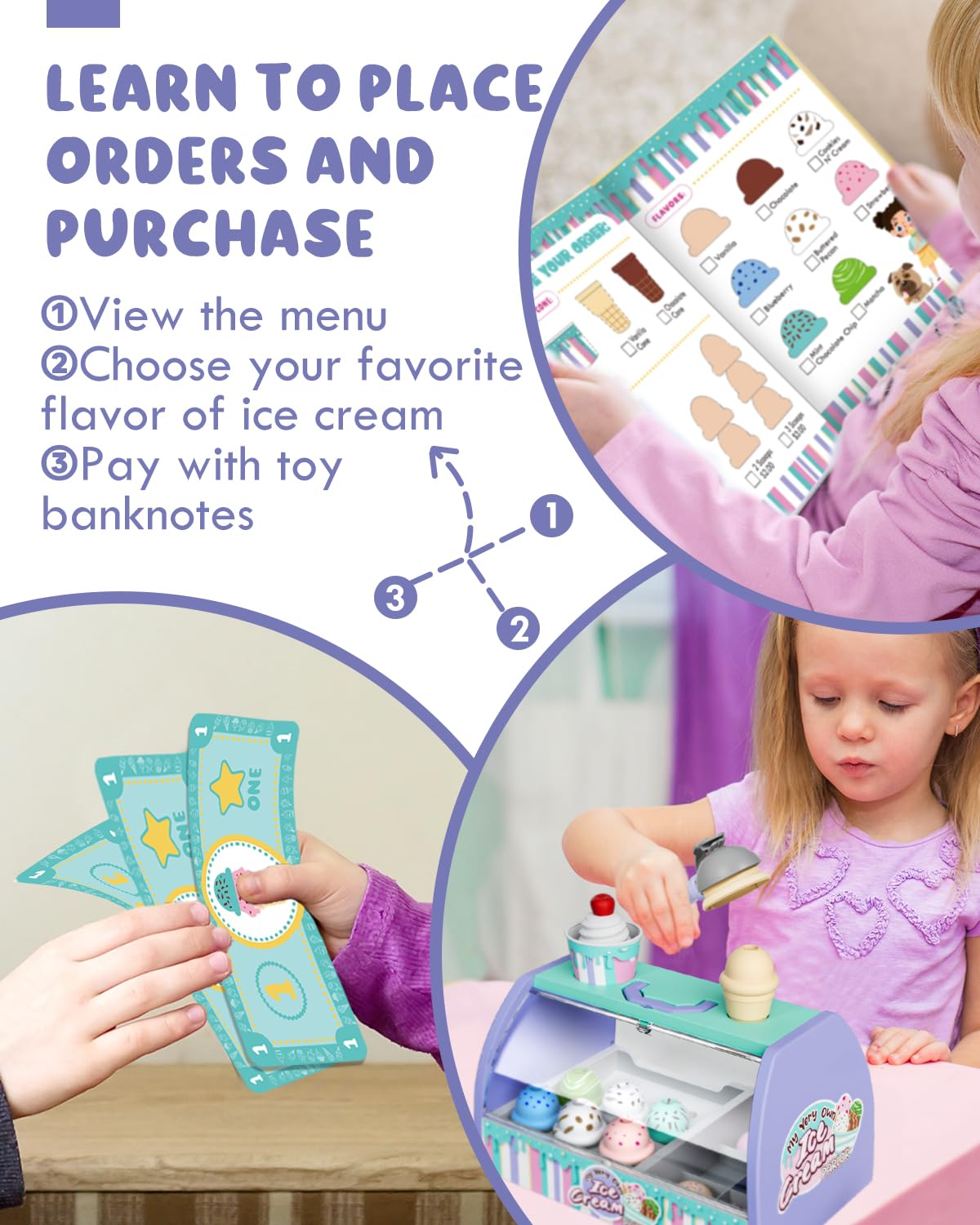 Lehoo Castle scoop and spoon help kids practice scooping and stacking skills.