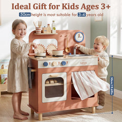 Lehoo Castle play kitchen oven door enhances realistic role-play scenes.