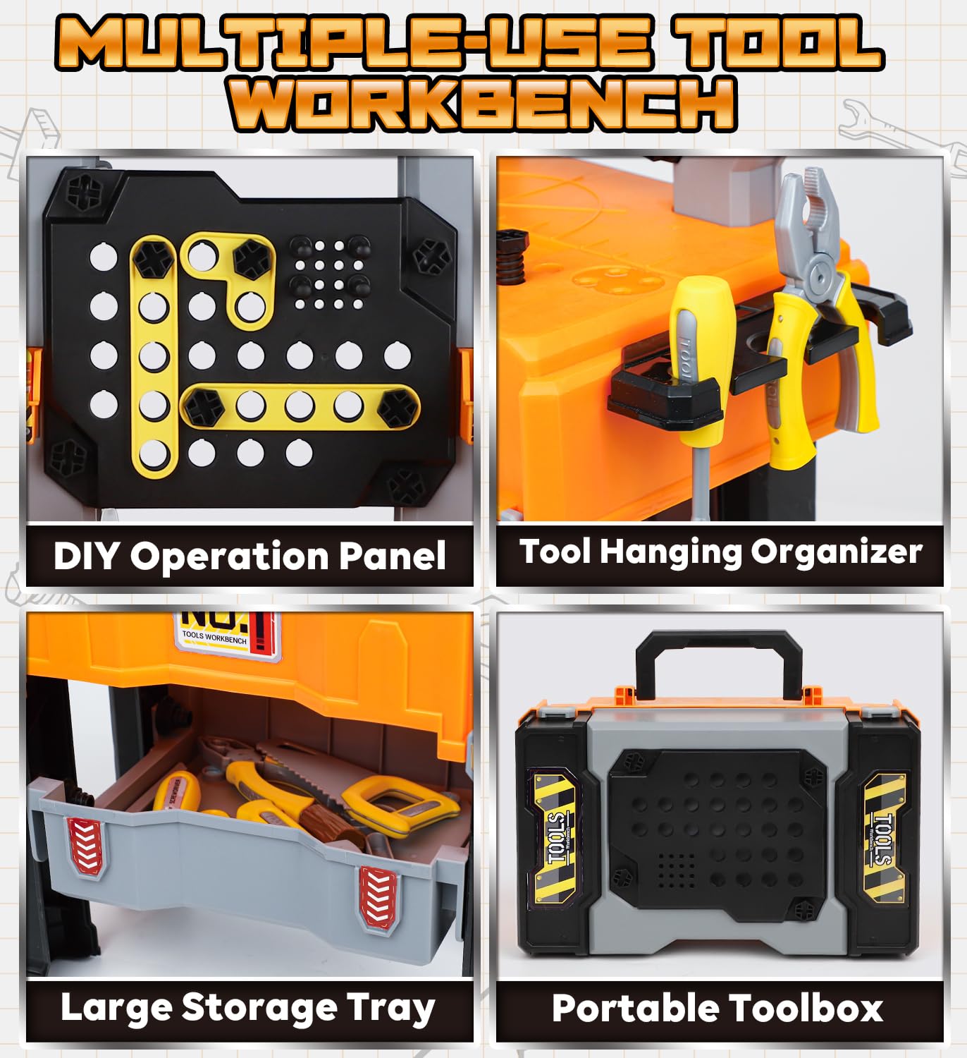 Lehoo Castle low-speed drill with easy-to-press button for young builders.